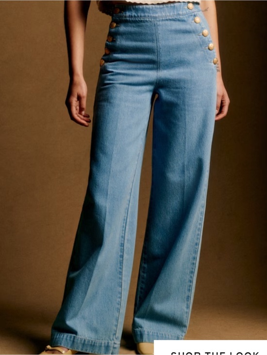 Sezane Pants - NWT Marino Trouser Light Blue Size 8